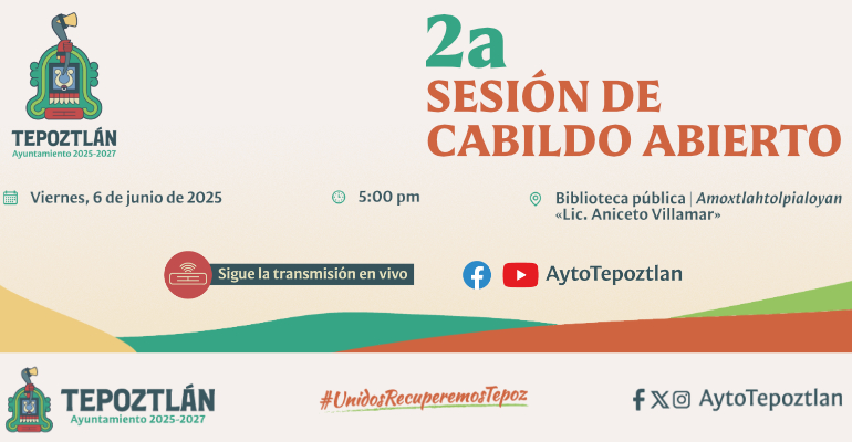 Convocatoria - 2ª Sesión de cabildo abierto