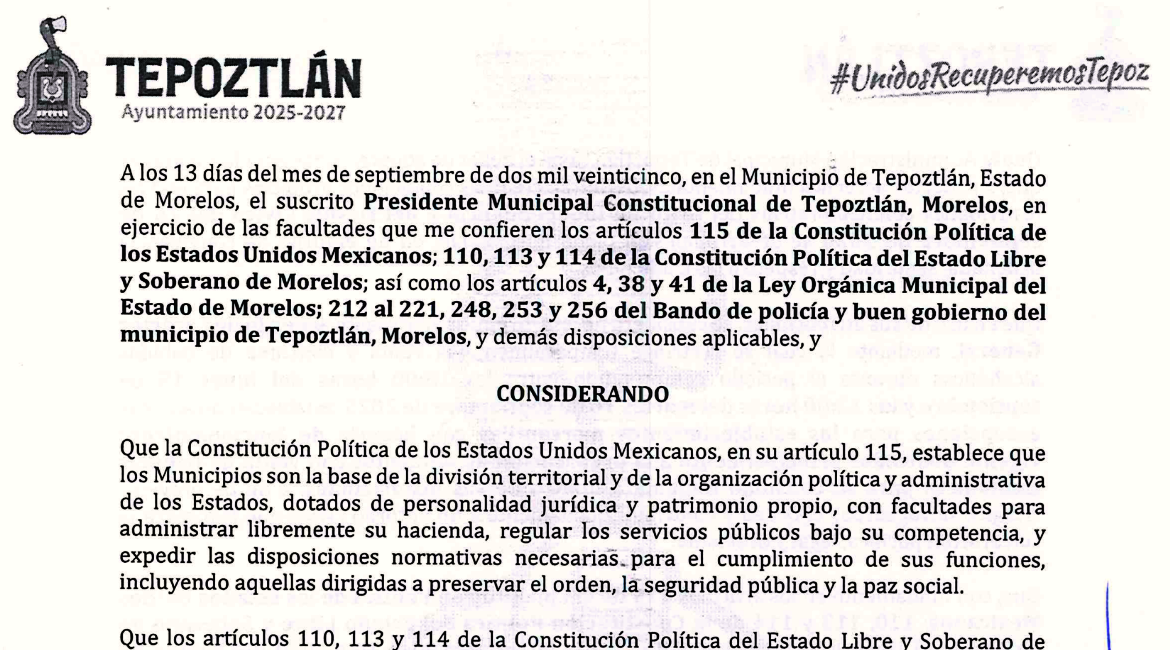 Comunicado - Restricción de venta y consumo de alcohol en vía pública durante fiestas patrias